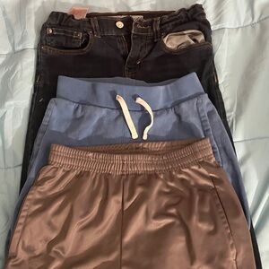 Stylish Kids Bottoms Set - Black, Blue, Brown